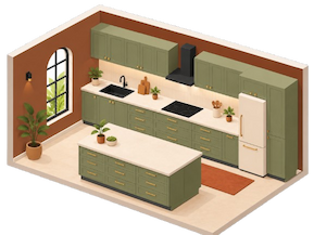 I Land Kitchens layout
